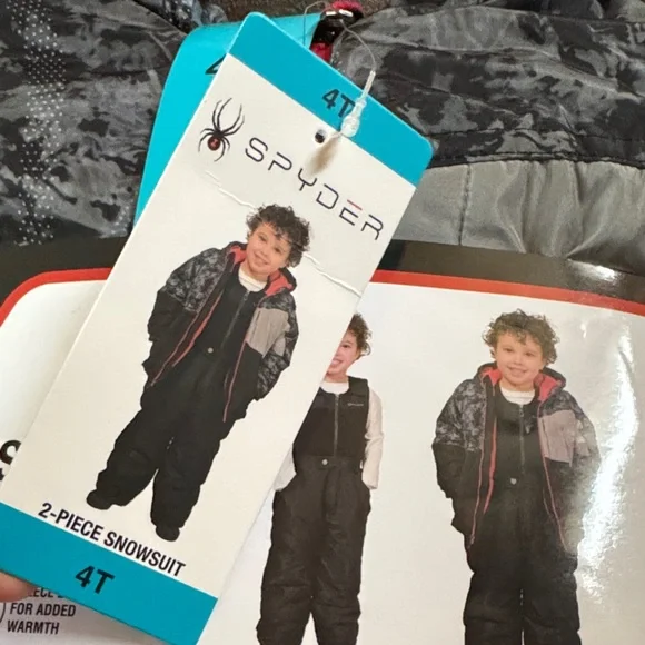 Spyder Black and Gray Snowsuit Set 4T - Picture 8 of 8